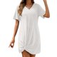 thumbnail image 1 of Mini vestido sin espalda con cuello en V para mujer - Vestido informal de verano para la playa - Conjunto de fiesta de manga corta - S-XXL, 1 of 5