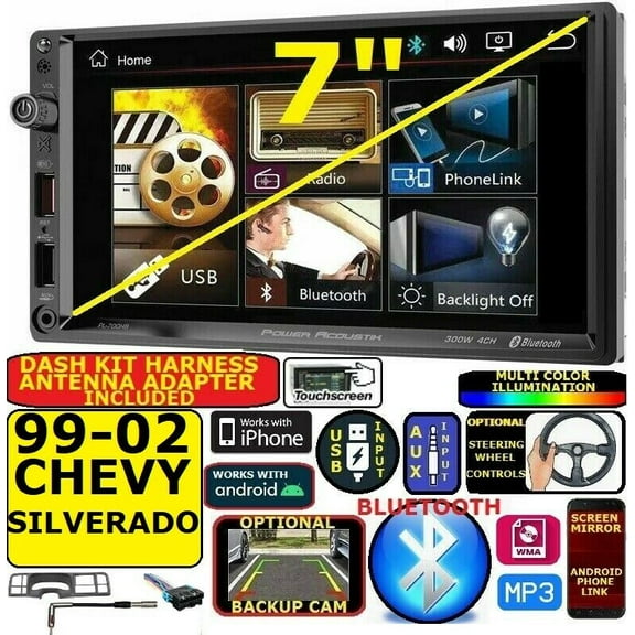 99 00 01 02 SILVERADO SIERRA DVD TOUCHSCREEN BLUETOOTH USB CAR STEREO RADIO