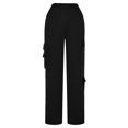 thumbnail image 5 of Outfmvch Cargo Pants Women Joggers with Pockets Fleece Pants Women Baggy Jeans Jeggings for Women Cargo Pants Women Sweatpants Women Black L, 5 of 6