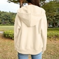 thumbnail image 4 of Titcea Zip Up Hoodie Women, Solid Color Pocket Drawstring Oversized Sweatshirt with Two Way Zipper, Warm Comfy Lightweight Casual Jackets, 4 of 8