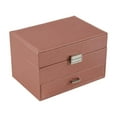 thumbnail image 1 of Joyero Caja de almacenamiento de joyas Pendientes portátiles Pulseras Anillos Elegante Organizador de almacenamiento de joyas para mujeres, 1 of 9