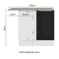thumbnail image 2 of Gabinete Bajo Esquina Cocina Madesa Lux 80cm Con Encimera BN, 2 of 5