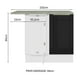 thumbnail image 2 of Gabinete Bajo Esquina Cocina Madesa Lux 80cm Con Encimera BN, 2 of 5