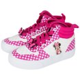 thumbnail image 1 of Minnie Mouse Polka-Dot Pink High-Top Girl's Shoes-Size 3, 1 of 4