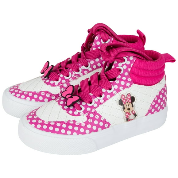 Minnie Mouse Polka-Dot Pink High-Top Girl's Shoes-Size 1