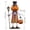 Style A, variant on Halloween Pumpkin Man Wrought Iron Yard Statues, 20 inch Weatherproof Metal Jack-O'-Lantern Magician & Witch Outdoor Halloween Lawn Porch Decor with Pumpkin Bucket