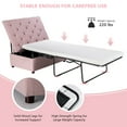 thumbnail image 5 of Costway Folding Ottoman Sleeper Bed with Mattress Convertible Guest Bed Pink, 5 of 11