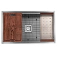 thumbnail image 5 of Strictly Kitchen and Bath Undermount Workstation Single Bowl Kitchen Sink with Accessories & Single Strainer Square Drain, 5 of 11