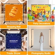 EMART 10x10 ft Heavy-Duty Adjustable Step and Repeat Backdrop Stand Kit for Photography, Trade Show, Photo Booth
