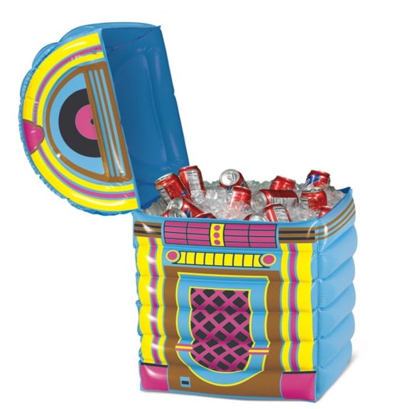 Party Central Vintage Inflatable Jukebox Drink Coolers - 30.5" - Pack of 6