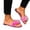 Hot Pink, variant on Women's Furry Slides Fluffy Slippers Cute Open Toe Sandals House Slides on Flats Black 9