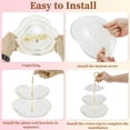 thumbnail image 4 of Unique Bargains 3 Tier Dessert Cupcake Stand Holder with Tiered Tray Clear, 4 of 6