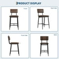 thumbnail image 4 of Silla de salón alta con estructura metálica resistente, asiento acolchado y respaldo ergonómico, perfecta para barra o isla de cocina - 65 cm - Juego de 2, 4 of 7