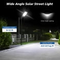 thumbnail image 3 of Solar Lights Outdoor Solar Powered Outdoor Lights Solar Street Lights Pole Barn Commercial Parking Lot Lights Outdoor Dusk to Dawn Solar Security Flood Light Motion Sensor Remote Control Led Lamp, 3 of 9