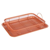 Air Fryer Basket for Oven Stainless Steel Air Fryer Pan Crisper Tray Non-stick Air Fryer Basket for Baking Crispy Foods