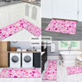 thumbnail image 5 of Pink Breast Cancer Kitchen Rugs Sets Of 2,Anti Fatigue Kitchen Mat Rugs Non Slip Washable,Decorative Kitchen Floor Mats for Kitchen,Sink,Laundry,17"x30"+17"x47", 5 of 7