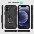 thumbnail image 3 of iPhone 12 Case, iPhone 12 Pro Case with Screen Protector, Military Grade Protective Cases with Ring for iPhone 12/12 Pro (Dark Green), 3 of 12