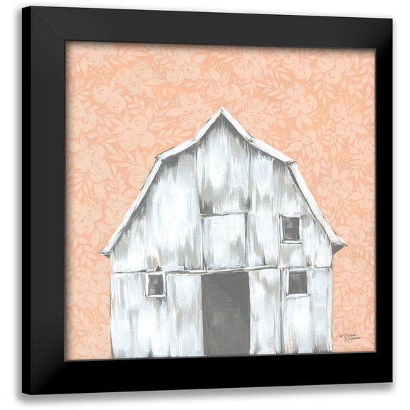 Norman, Michele 15x15 Black Modern Framed Museum Art Print Titled - Peaches And Cream Barn