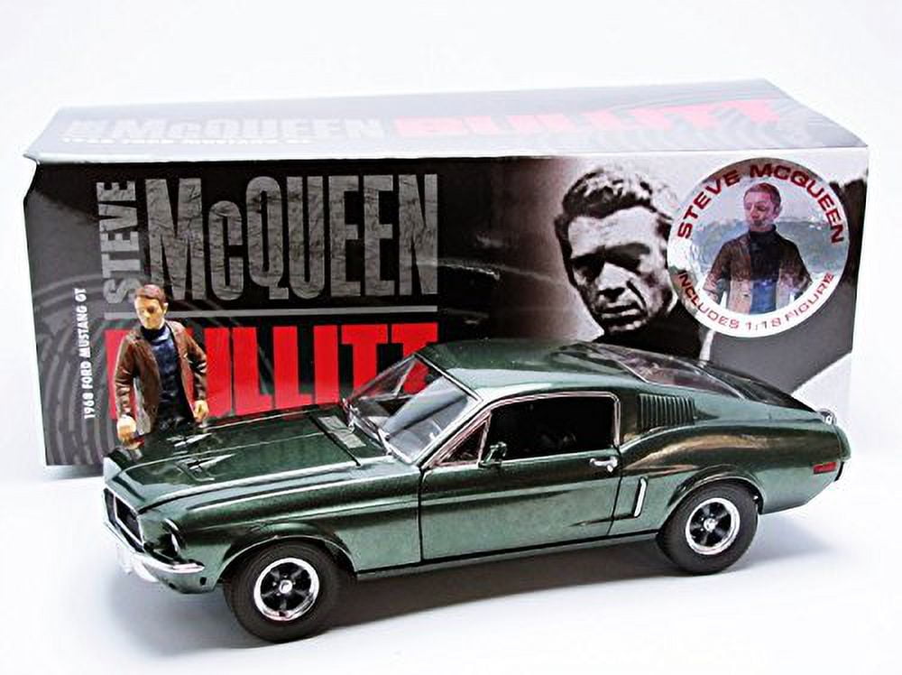 1/18 Bullitt 1968 Ford Mustang GT Fastback Green - Walmart.com