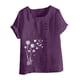 thumbnail image 2 of TaTaai Women's Everyday Casual Blouse, Linen Feel Round Neck T-Shirt, Short Sleeve Comfortable Top for All Occasions Gift, 2 of 5