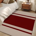 thumbnail image 4 of Simpler Red Line Area Rugs 4'x6', Washable Small Throw Rugs for Office Bathroom, Farmhouse Red Striped Abstract Indoor Outdoor Rug Non-Slip Low Pile Carpet Runner Reversible Floor Mats, 4 of 8