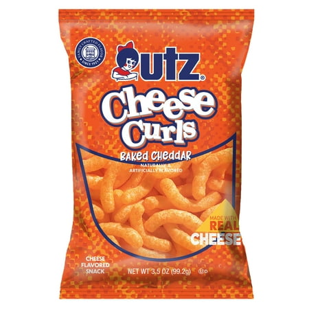 Utz Cheddar Cheese Curls, 3.5 oz Bag