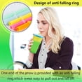 thumbnail image 2 of Color Changing Cups with Lids and Straws for Adults - 5 x 24oz Reusable Cups with Lids and Straws, Bulk Plastic Cups with Lids and Straws for Kids Women, Cold Iced Coffee Cups & Water Party Tumbler, 2 of 6