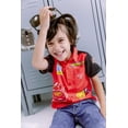 thumbnail image 4 of Disney Cars Big Boys' Short Sleeve Button-Down Shirt Red McQueen Black, 4 of 6