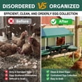 thumbnail image 4 of Chicken Nesting Box, 4 Compartments with Leg Chicken Laying Box, Nesting Box with Easy Egg Collection, Wall Mount or Free Standing, with Lid Cover to Protect Eggs, 4 of 8