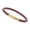 5 - Bayonet Snap Gold, variant on Unisex Men's Genuine Leather Stainless Steel Magnetic Clasp Bracelet Burgundy-10 - Bullet Magnetic Silver