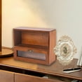 thumbnail image 6 of Tabletop Cabinet Storage Cabinet Jewelry Holder in a Rustic Wood Finish for Vanity Bedroom and Collectibles, 6 of 9