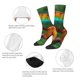 thumbnail image 4 of Fotbe Chameleon Calcetas Largas con Estampado para Hombre y Mujer – Calcetas de Compresión Transpirables y Elásticas, Viajar y Uso Diario Talla 5-11, 4 of 6