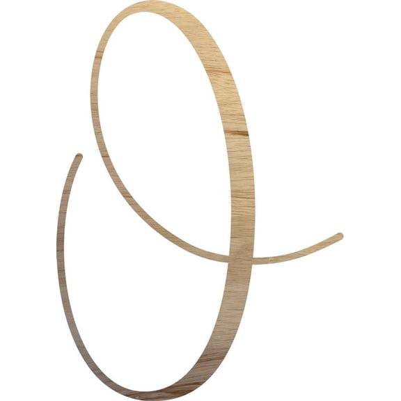 Unfinshed Wooden Craft Letter O, Blank Wood 22'' Tall Alphabet A-Z Letter, Buttey Honey Font