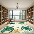 thumbnail image 2 of ODIKA 8'x10' Machine Washable Non-Slip Area Rug, Beachy Green High Traffic Rug with Pad, Green, 1061881, 2 of 8