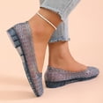 thumbnail image 7 of Women's Jelly Mesh Flats Breathable Clear Hollow Shoes Summer Beach Jellies Ballet Sandals Blue 8.5, 7 of 7