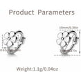 thumbnail image 6 of 2 Pairs Daisy Huggie Hoop Earrings for Women Small Lucky Flower Hoops Mini Cartilage Huggie Sleeper Earring Fashion Jewelry, 6 of 6
