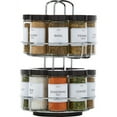 thumbnail image 4 of (2 pack) Kamenstein 16-Jar Chrome Wire 2-Tier Revolving Filled Countertop Spice Rack & Organizer, 4 of 13