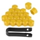 thumbnail image 1 of 20pcs 19mm Car Wheel Nut Caps Auto Hub Screw Cover Bolt Rims Exterior Protection (Yellow), 1 of 9