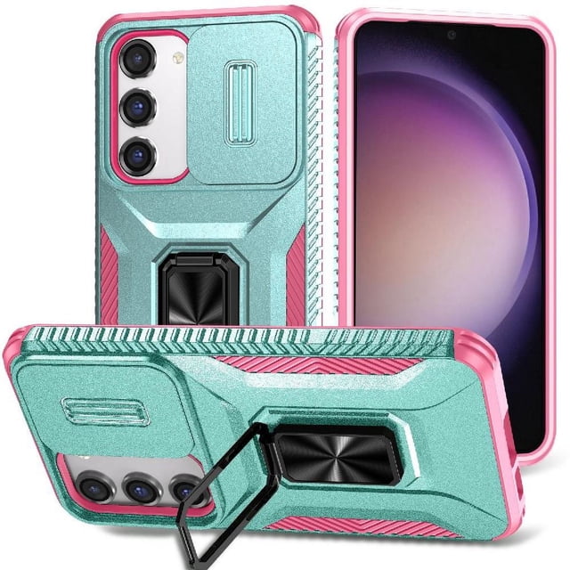 Funda para GANGXUN Samsung Galaxy S23 - Soporte metálico, Función magnética, Verde