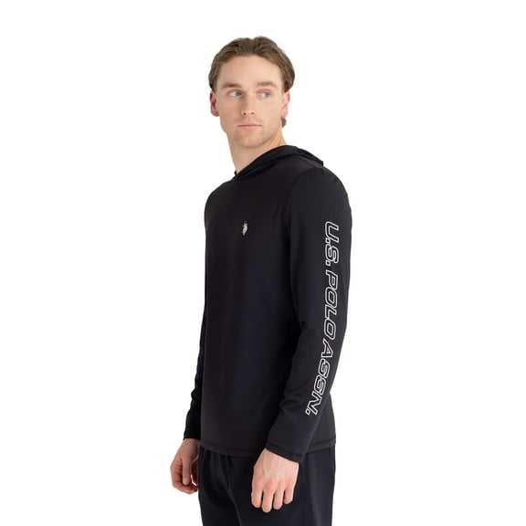 U.S. Polo Assn. Men's Hooded LS Sun Shirt