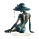 thumbnail image 1 of Elegante adorno de acrílico para escritorio con niña con sombrero Decoración elegante para el hogar, 1 of 6