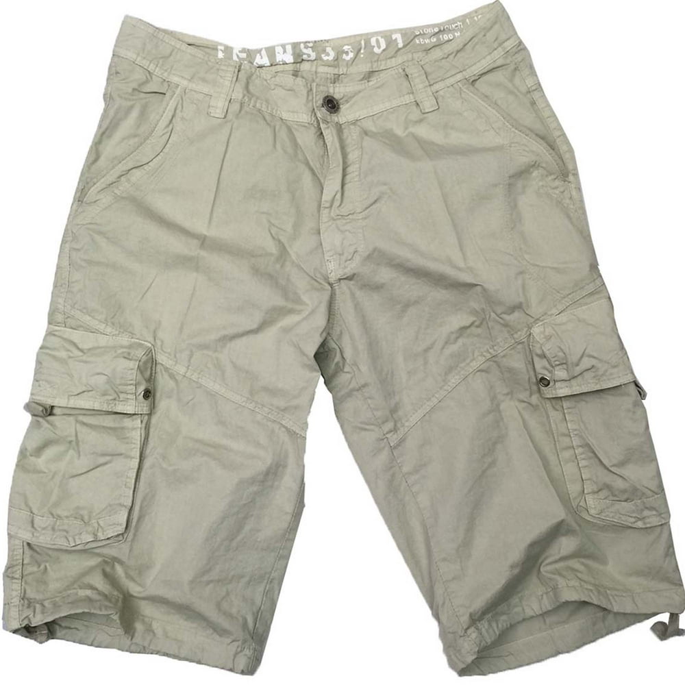 Stone Touch Jeans - Mens Military-style Cargo Pocket Shorts, Plus size ...