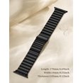 thumbnail image 5 of Wearlizer Two Tone Metal Watch Band Compatible with Apple Watch Bands Women 38/40/41/42/44/45/46/49mm Rectangular Link Bracelet Stainless Steel Strap for Series 11/10/9/8/7/6/5/4/3/SE/Ultra, 5 of 6