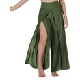 thumbnail image 1 of Liacowi Women Casual High Waist Palazzo Pants Split Wide Leg Flowy Trousers Loose Flared Long Pants Beachwear, 1 of 8