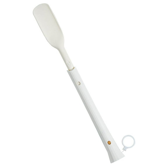 WHAMVOX Long Handle Shoehorn for Seniors and Pregnant Women Ergonomic UShaped ABS Shoe Helper White 28.5 Inches