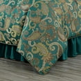 thumbnail image 4 of Chezmoi Collection Adelle 7-Piece Teal Paisley Jacquard Comforter Set, California King, 4 of 6