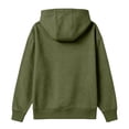 thumbnail image 4 of Hsovts Men Oversized Zip Up Hoodie Long Sleeve Full Zip Solid Color Plain Hooded Sweatshirt With Pockets Casual Daily Jacket Green M, 4 of 5