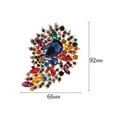 thumbnail image 5 of Tnobhg Vintage Crystal Brooch Anti-oxidation Anti-rust Alloy Lapel Pin Chic Colorful Crafted Pin Gift for Her, 5 of 7