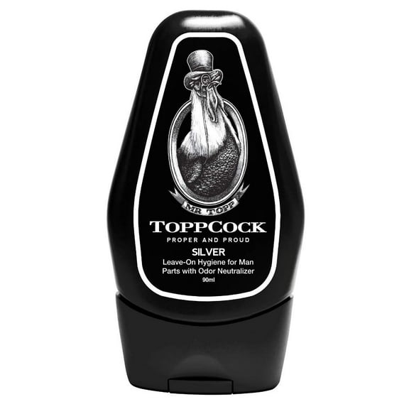 Classic ToppCock Silver Leave-On Hygiene Gel for Man Parts with Odor Neutralizer, 90ml