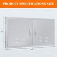 thumbnail image 2 of Outdoor Kitchen Doors, 42" W x 21" H Stainless Steel Outdoor Kitchen Doors, Flush Mount BBQ Access Door with Handle for Outdoor Kitchen, BBQ Island, Grilling Station, 2 of 8